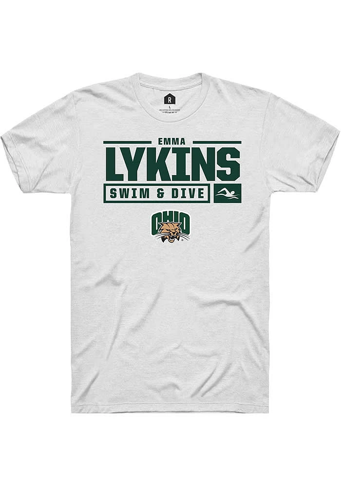 Emma Lykins Ohio Bobcats Rally NIL Stacked Box Short Sleeve T Shirt