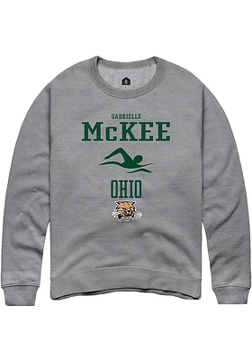 Gabrielle McKee  Rally Ohio Bobcats Mens Graphite NIL Sport Icon Long Sleeve Crew Sweatshirt