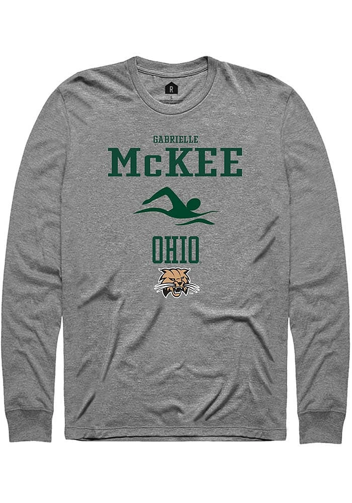 Gabrielle McKee  Ohio Bobcats Graphite Rally NIL Sport Icon Long Sleeve T Shirt