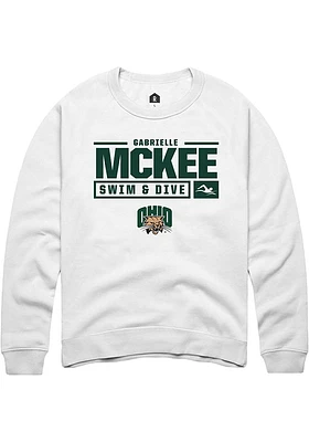 Gabrielle McKee Rally Ohio Bobcats Mens NIL Stacked Box Long Sleeve Crew Sweatshirt