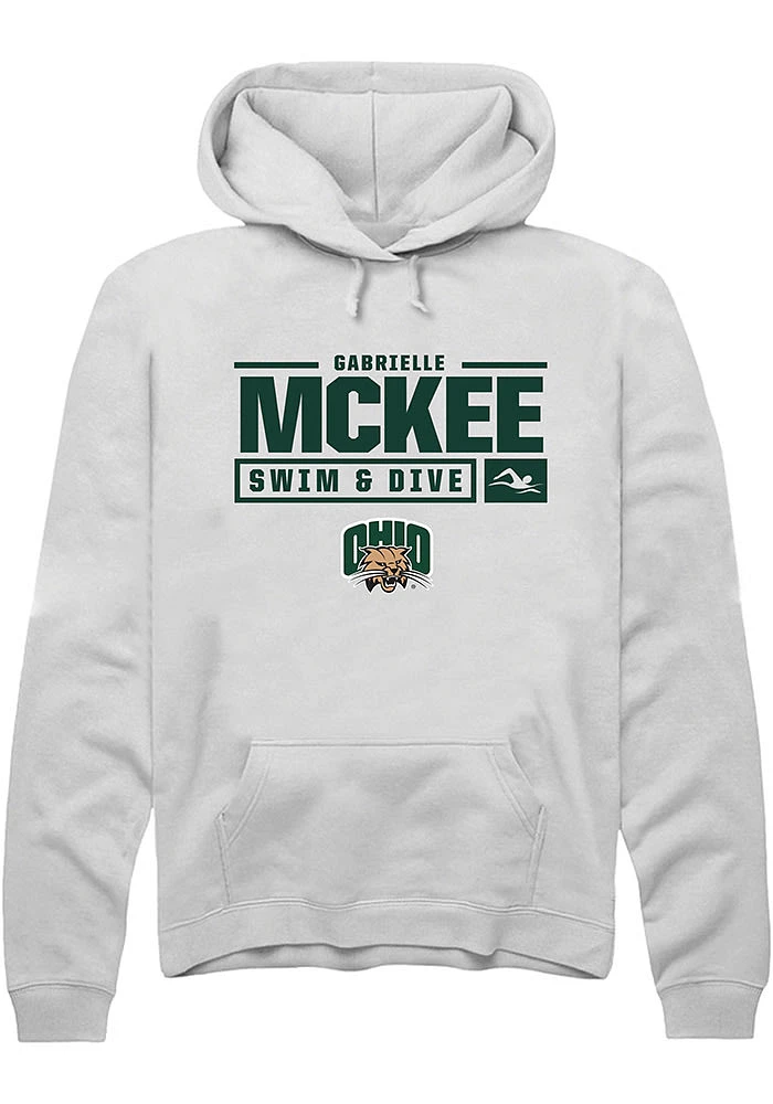 Gabrielle McKee Rally Ohio Bobcats Mens NIL Stacked Box Long Sleeve Hoodie