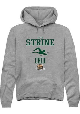 Julia Strine  Rally Ohio Bobcats Mens Graphite NIL Sport Icon Long Sleeve Hoodie