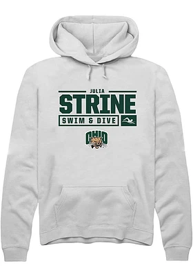 Julia Strine Rally Ohio Bobcats Mens NIL Stacked Box Long Sleeve Hoodie