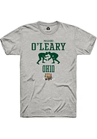 Malachi O'Leary  Ohio Bobcats Ash Rally NIL Sport Icon Short Sleeve T Shirt