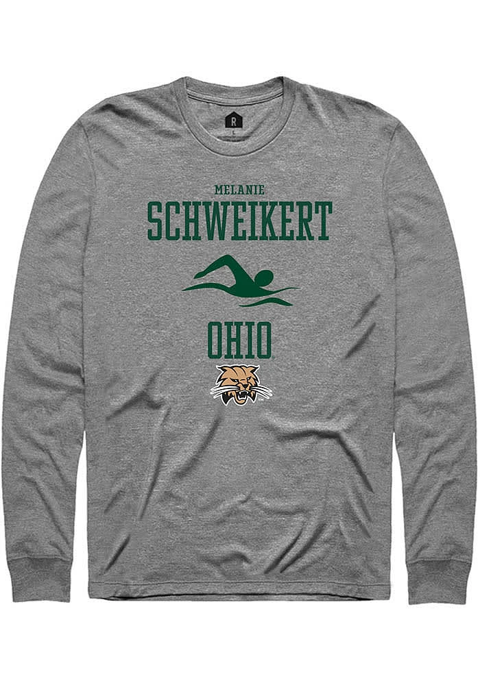 Melanie Schweikert Ohio Bobcats Graphite Rally NIL Sport Icon Long Sleeve T Shirt