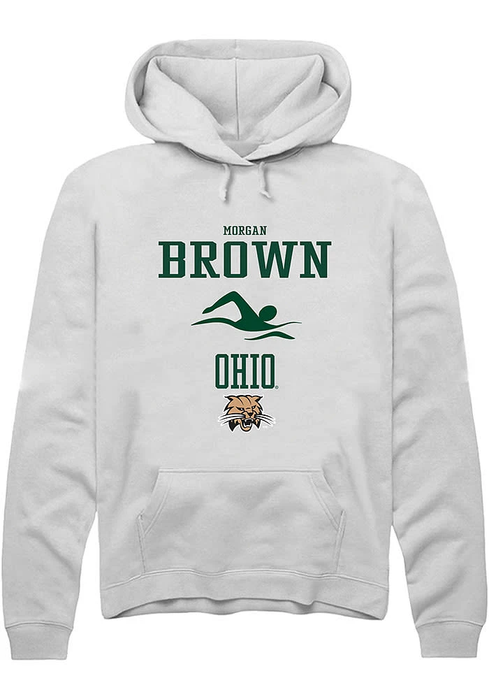 Morgan Brown Rally Ohio Bobcats Mens NIL Sport Icon Long Sleeve Hoodie