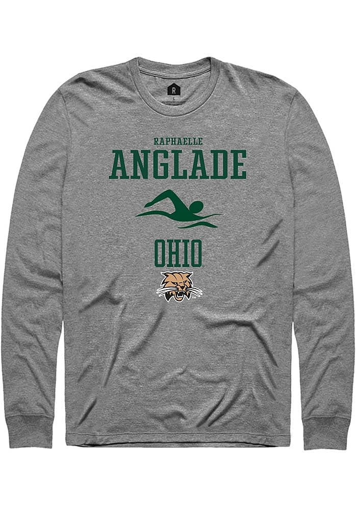 Raphaelle Anglade Ohio Bobcats Graphite Rally NIL Sport Icon Long Sleeve T Shirt