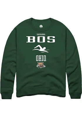 Savanna Bos Rally Ohio Bobcats Mens NIL Sport Icon Long Sleeve Crew Sweatshirt