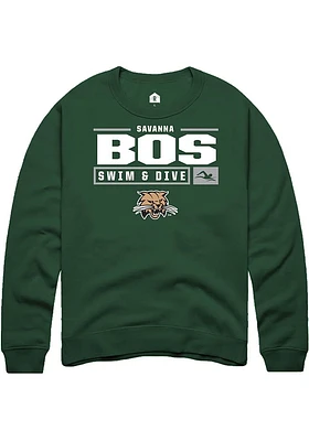 Savanna Bos Rally Ohio Bobcats Mens NIL Stacked Box Long Sleeve Crew Sweatshirt