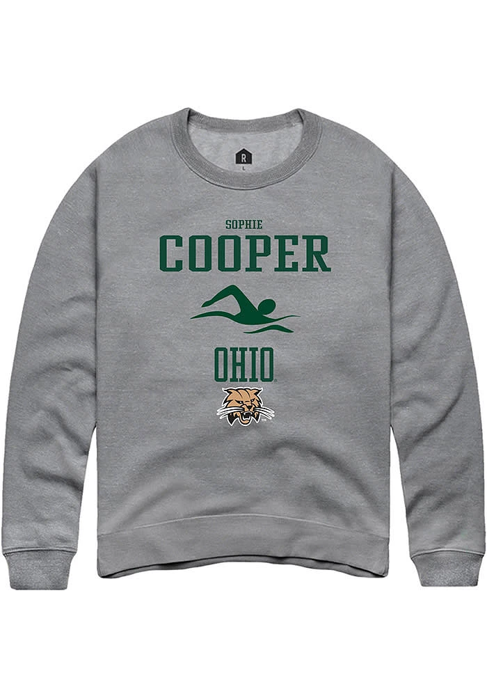 Sophie Cooper  Rally Ohio Bobcats Mens Graphite NIL Sport Icon Long Sleeve Crew Sweatshirt