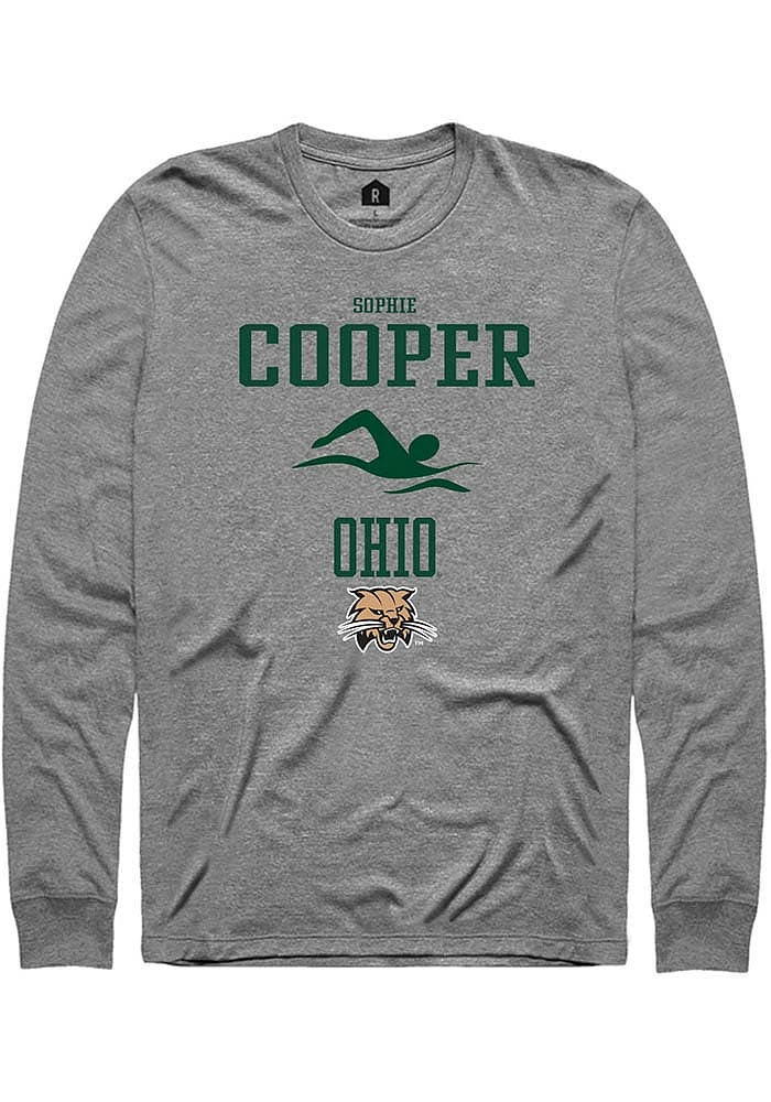 Sophie Cooper  Ohio Bobcats Graphite Rally NIL Sport Icon Long Sleeve T Shirt