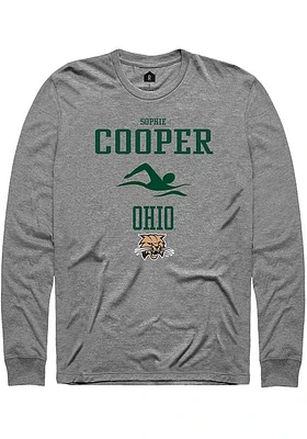 Sophie Cooper  Ohio Bobcats Graphite Rally NIL Sport Icon Long Sleeve T Shirt