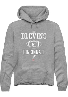 Ben Blevins  Rally Cincinnati Bearcats Mens Graphite NIL Sport Icon Long Sleeve Hoodie