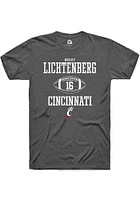 Brady Lichtenberg  Cincinnati Bearcats Dark Grey Rally NIL Sport Icon Short Sleeve T Shirt