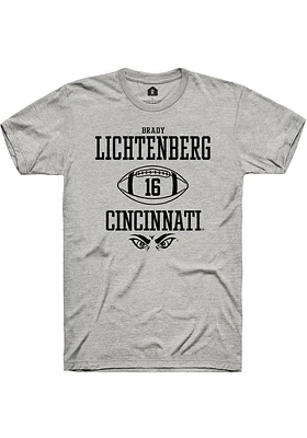 Brady Lichtenberg  Cincinnati Bearcats Ash Rally NIL Sport Icon Short Sleeve T Shirt