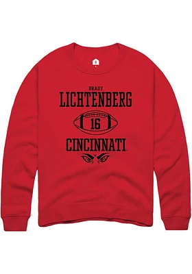 Brady Lichtenberg  Rally Cincinnati Bearcats Mens Red NIL Sport Icon Long Sleeve Crew Sweatshirt