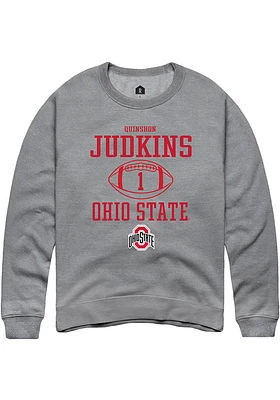 Quinshon Judkins  Rally Ohio State Buckeyes Mens Graphite NIL Sport Icon Long Sleeve Crew Sweats..