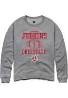 Quinshon Judkins  Rally Ohio State Buckeyes Mens Graphite NIL Sport Icon Long Sleeve Crew Sweats..