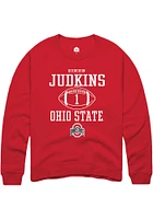 Quinshon Judkins  Rally Ohio State Buckeyes Mens Red NIL Sport Icon Long Sleeve Crew Sweatshirt