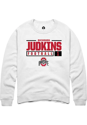 Quinshon Judkins Rally Ohio State Buckeyes Mens NIL Stacked Box Long Sleeve Crew Sweatshi