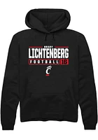 Brady Lichtenberg Rally Cincinnati Bearcats Mens NIL Stacked Box Long Sleeve Hoodie