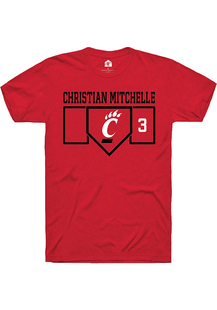 Christian Mitchelle Cincinnati Bearcats Rally NIL Playing Field Short Sleeve T Shirt