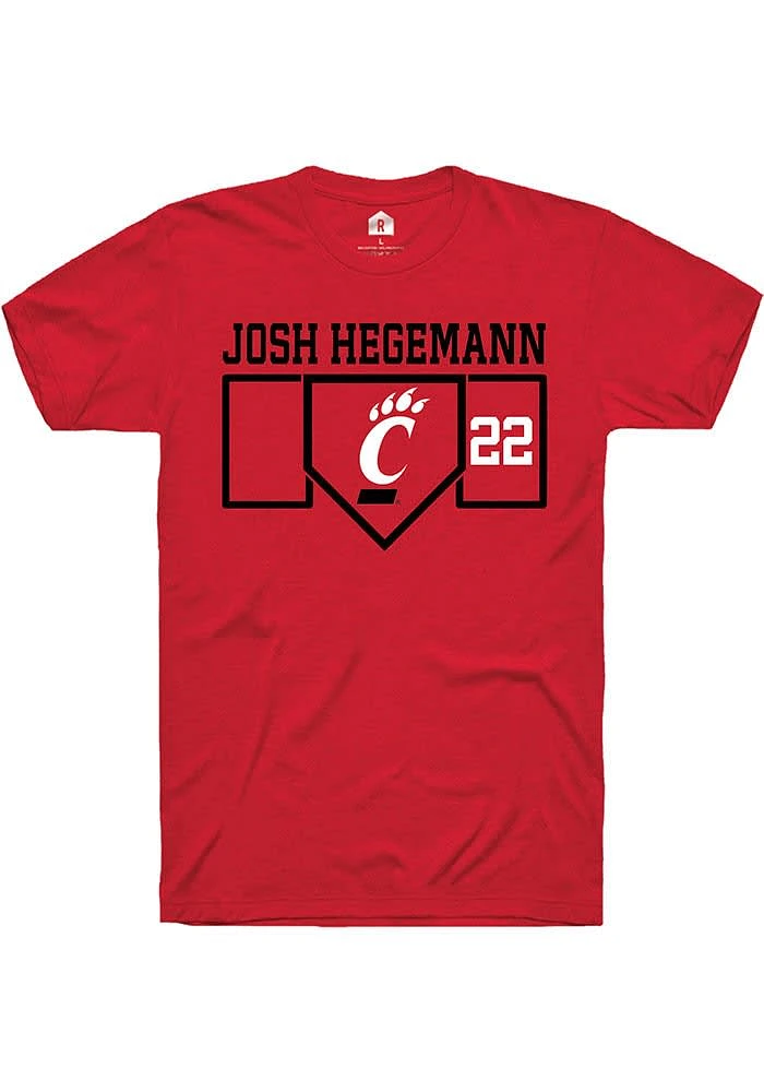 Josh Hegemann Cincinnati Bearcats Rally NIL Playing Field Short Sleeve T Shirt