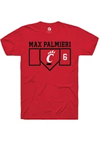 Max Palmieri Cincinnati Bearcats Rally NIL Playing Field Short Sleeve T Shirt