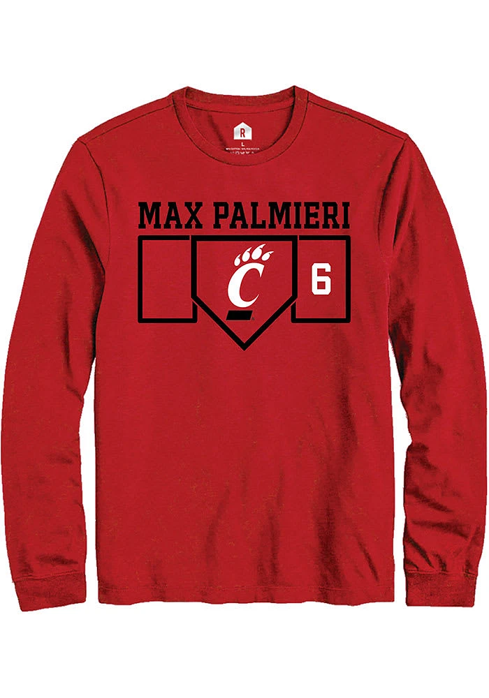 Max Palmieri Cincinnati Bearcats Rally NIL Playing Field Long Sleeve T Shirt