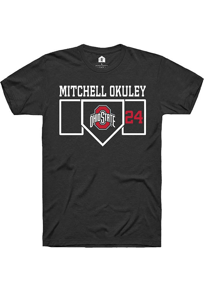 Mitchell Okuley Ohio State Buckeyes Rally NIL Playing Field Short Sleeve T Shirt