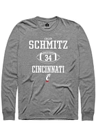 Caleb Schmitz  Cincinnati Bearcats Graphite Rally NIL Sport Icon Long Sleeve T Shirt