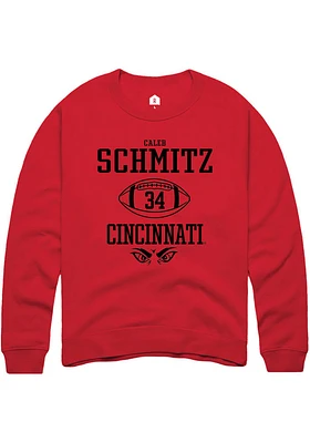 Caleb Schmitz Rally Cincinnati Bearcats Mens NIL Sport Icon Long Sleeve Crew Sweatshirt