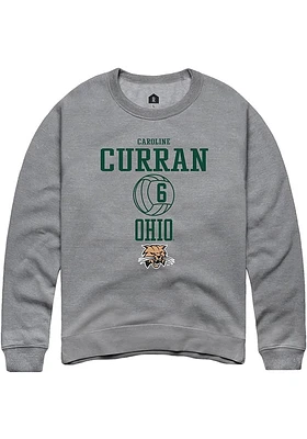 Caroline Curran  Rally Ohio Bobcats Mens Graphite NIL Sport Icon Long Sleeve Crew Sweatshirt