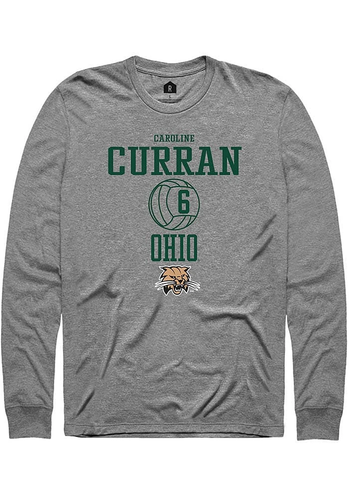Caroline Curran Ohio Bobcats Graphite Rally NIL Sport Icon Long Sleeve T Shirt