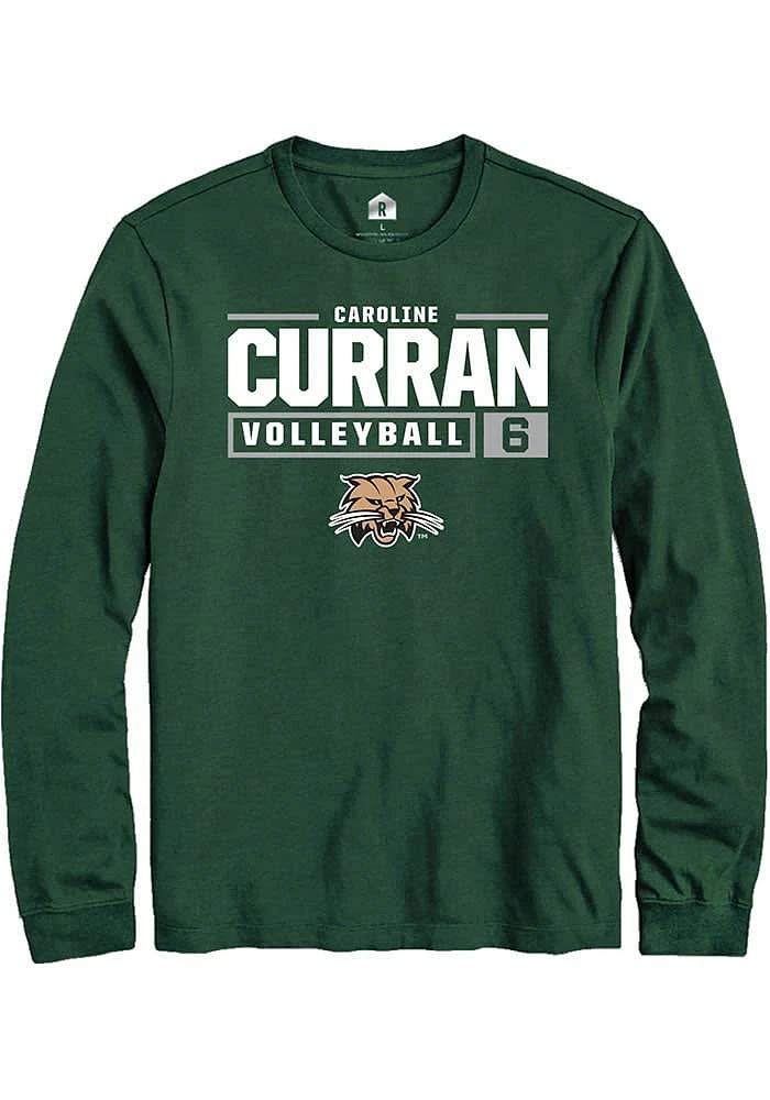 Caroline Curran Ohio Bobcats Rally NIL Stacked Box Long Sleeve T Shirt