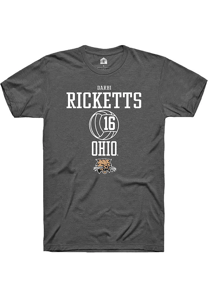 Darbi Ricketts  Ohio Bobcats Dark Grey Rally NIL Sport Icon Short Sleeve T Shirt