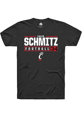 Caleb Schmitz Cincinnati Bearcats Rally NIL Stacked Box Short Sleeve T Shirt