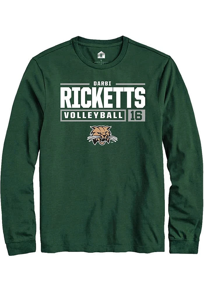 Darbi Ricketts Ohio Bobcats Rally NIL Stacked Box Long Sleeve T Shirt