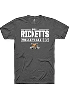 Darbi Ricketts  Ohio Bobcats Dark Grey Rally NIL Stacked Box Short Sleeve T Shirt