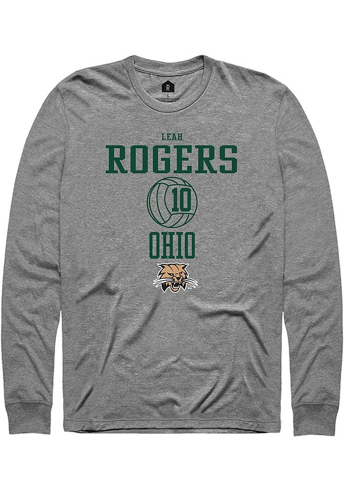Leah Rogers Ohio Bobcats Graphite Rally NIL Sport Icon Long Sleeve T Shirt