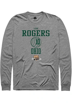 Leah Rogers  Ohio Bobcats Graphite Rally NIL Sport Icon Long Sleeve T Shirt