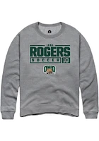 Leah Rogers  Rally Ohio Bobcats Mens Graphite NIL Stacked Box Long Sleeve Crew Sweatshirt