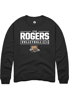 Leah Rogers Rally Ohio Bobcats Mens NIL Stacked Box Long Sleeve Crew Sweatshirt