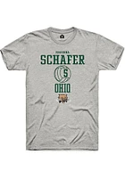 Makenna Schafer  Ohio Bobcats Ash Rally NIL Sport Icon Short Sleeve T Shirt