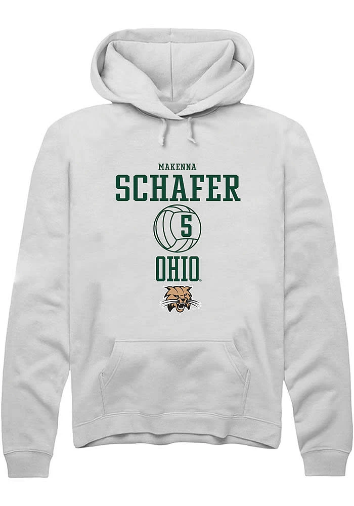 Makenna Schafer Rally Ohio Bobcats Mens NIL Sport Icon Long Sleeve Hoodie