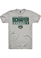 Makenna Schafer  Ohio Bobcats Ash Rally NIL Stacked Box Short Sleeve T Shirt