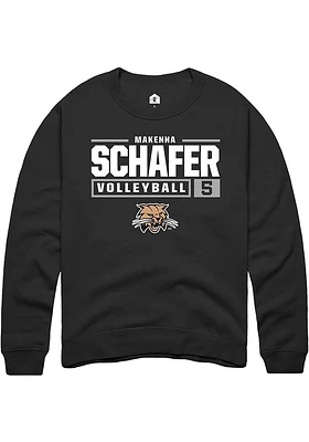 Makenna Schafer Rally Ohio Bobcats Mens NIL Stacked Box Long Sleeve Crew Sweatshirt