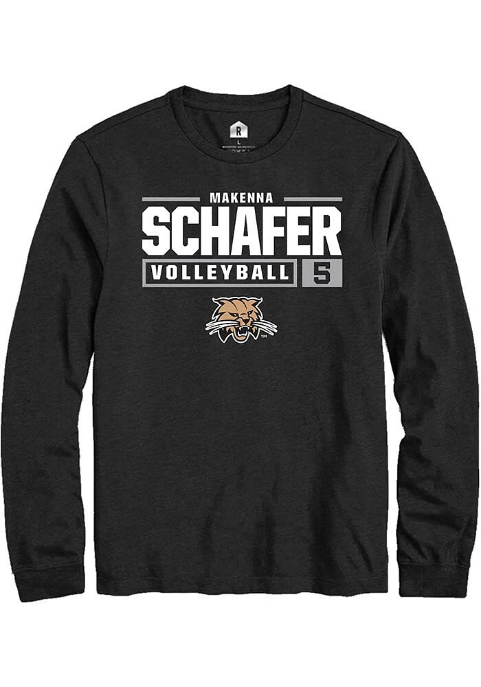 Makenna Schafer Ohio Bobcats Rally NIL Stacked Box Long Sleeve T Shirt