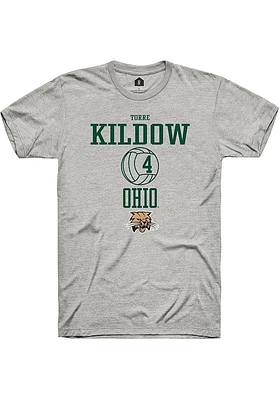 Torre Kildow  Ohio Bobcats Ash Rally NIL Sport Icon Short Sleeve T Shirt