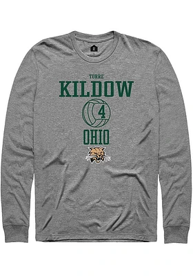 Torre Kildow  Ohio Bobcats Graphite Rally NIL Sport Icon Long Sleeve T Shirt